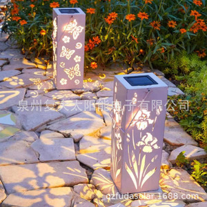 Luces Solares de Jardín LED con Diseño de Mariposa y Flores, Lámpara de Camino para Exteriores Resistente al Agua, Independiente, 12V DC - Product Image 1
