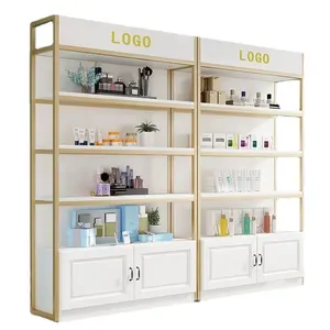 Op Maat Gemaakte Cosmetische Muur Display Stand Winkelcentrum Showcase Retail Parfum Winkel Meubels Cosmetische Vitrinekast