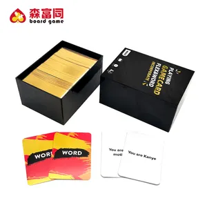 طباعة مخصصة بالجملة الموسيقى الراب بطاقات ألعاب مع الذهب حافة