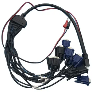 Máquina de control industrial OBD, cables d-sub y arnés de cables de diagnóstico automotriz, 2 líneas