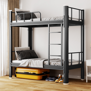Comodo con struttura <span class=keywords><strong>a</strong></span> castello <span class=keywords><strong>letti</strong></span> in metallo durevole letto <span class=keywords><strong>a</strong></span> <span class=keywords><strong>soppalco</strong></span> letto <span class=keywords><strong>a</strong></span> castello camera da letto ostello appartamento acciaio letto <span class=keywords><strong>a</strong></span> castello per adulti - Product Image 2