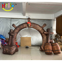 Parc d'attractions Arche gonflable promotionnelle Arche de pirate gonflable personnalisée Blow Up Pirate Gate
