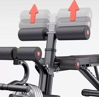 Banc de musculation avec haltères réglables, pliable, unisexe, équipement de fitness multifonctionnel pour la maison, avec support