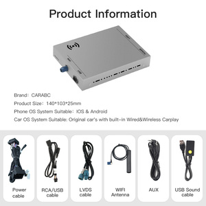 Boîtier <span class=keywords><strong>CarPlay</strong></span> Sans Fil Modulaire pour <span class=keywords><strong>Volvo</strong></span> S60 <span class=keywords><strong>XC60</strong></span> V60 S80 V40 Adaptateur <span class=keywords><strong>CarPlay</strong></span> Android Auto Sans Fil Lecteur Android pour Voiture - Product Image 6