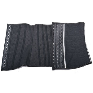 Corset de compression noir Performance Driven de 28 cm avec 17 baleines, garnitures réfléchissantes 809-28cm17-6 3Hook - Product Image 3