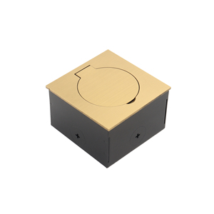 Caja de Suelo de Acero Inoxidable con Recubrimiento en Polvo, Forma Circular, Enchufe Eléctrico Empotrado para Espacios Comerciales - Product Image 3