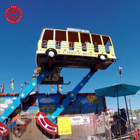 Manège familial à sensations fortes Mini Miami Crazy Wave, Crazy Bus Ride, remorque pour enfants, manège d'amusement aux couleurs vives, extérieur/intérieur