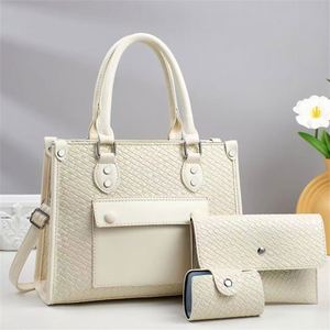 Luxury Women Handbag <b>Purse</b> Set 3pcs Daily <b>Large</b> Capacity Tote Bags - Product Image 6
