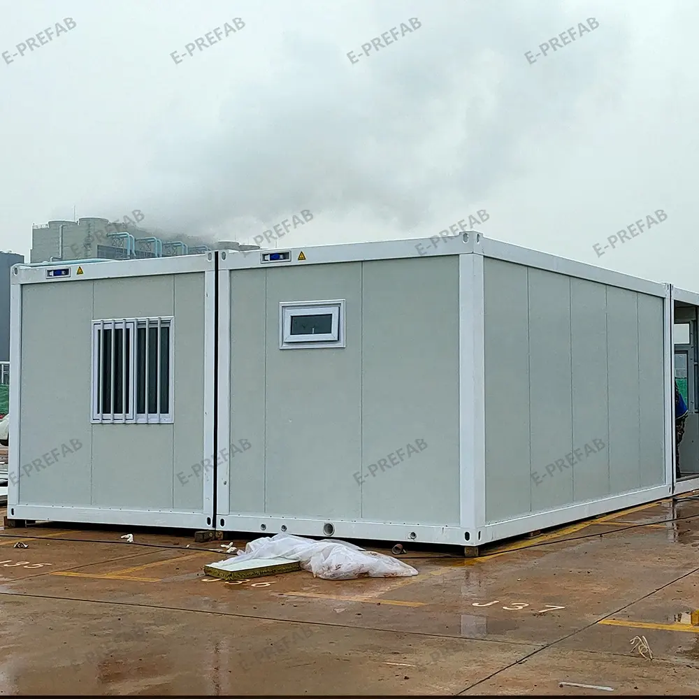 Modüler kabin şantiye çalışanları için konaklama oluşan modüler konteyner evler galvanizli çelik yapı