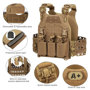 Gilet Tattico Multifunzionale Personalizzato per Addestramento all'Aperto, Porta Piastre Mimetico con Sgancio Rapido in Nylon Molle e Tasca per Caricatore - Product Image 4