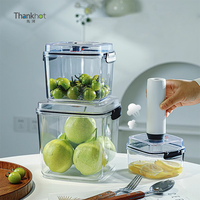 Thankhot Boîte en plastique classique sans BPA pour le stockage des aliments Boîte sous vide de plusieurs tailles Conteneur alimentaire avec logo personnalisé