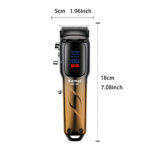 Máquina Cortapelos KEMEI Km-1550 de 2000 mAh, Recargable, <span class=keywords><strong>Profesional</strong></span>, Eléctrica, 5 W, Recortadora de <span class=keywords><strong>Pelo</strong></span> Comercial, CE, ROHS, MSDS, OEM - Product Image 2