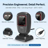 Lecteur de codes QR omnidirectionnel filaire FS30 1D 2D USB pour les caisses mobiles des salons de thé et des cafés