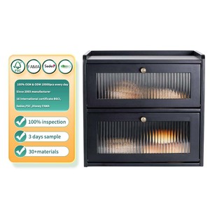 Gỗ bánh mì lưu trữ container Box, <span class=keywords><strong>2</strong></span>-Layer công suất lớn Tủ lưu trữ, phong cách retro - Product Image 1