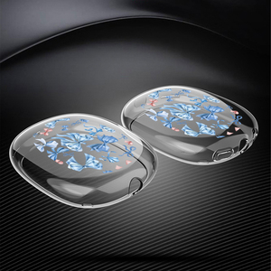 Étui souple transparent de luxe avec nœud papillon en cerise pour casque <span class=keywords><strong>AirPods</strong></span> <span class=keywords><strong>Max</strong></span>, fabriqué en TPU durable - Product Image 5