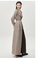 Abaya élégante plissée en polyester respirant anti-plis à col en V longueur cheville pour femme, robe formelle de printemps pour adultes