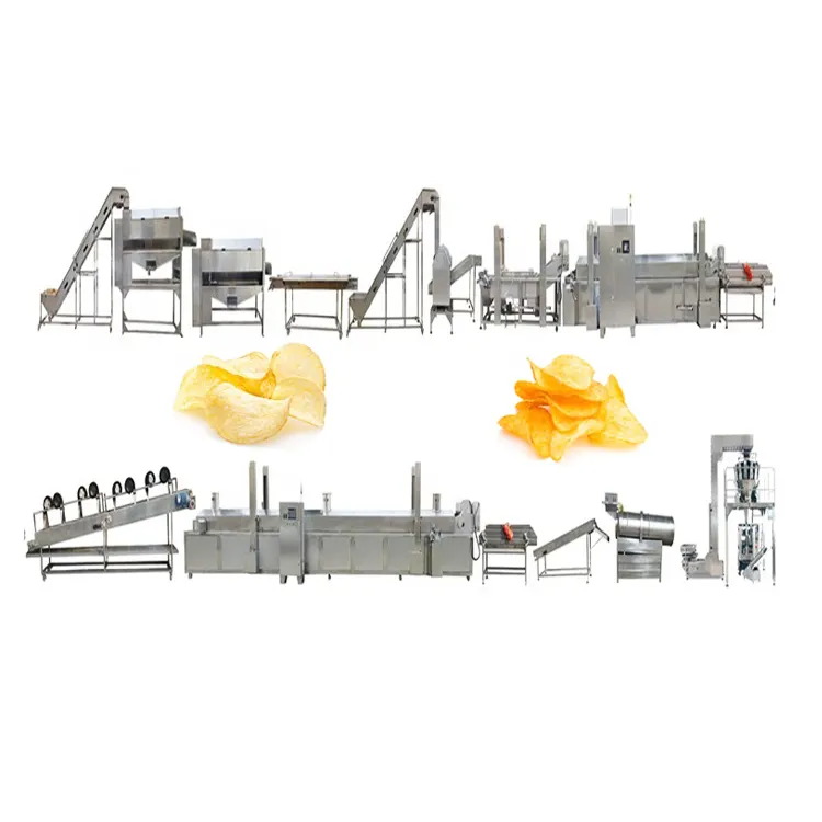 50kg/100kg/200kg/300kg /500kg de papas fritas, el precio de la máquina de patata chip línea de producción maquinaria para hacer patatas fritas para venta