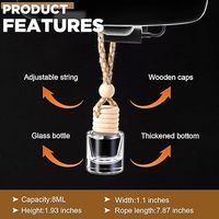 Flacon vide en verre pour diffuseur de parfum de voiture, 5 ml, 8 ml, 10 ml