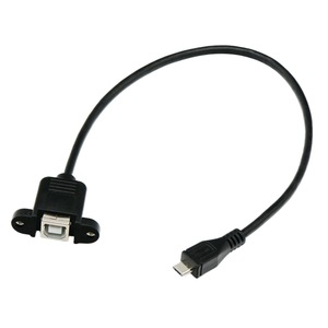 Micro <b>Usb</b> To Type B <b>Printer</b> Port Extension <b>Cable</b> With Ear Screw Holes Square Female Connector <b>For</b> Android Devices - Product Image 3