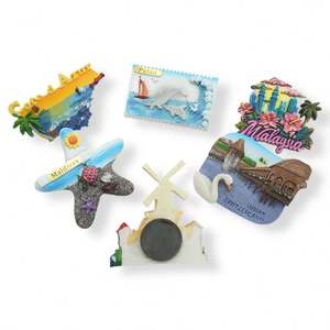 Aimant de réfrigérateur en gros personnalisé, aimant souvenir 3D avec logo de ville pour la décoration de cuisine, autocollant populaire en polyrésine 3D - Product Image 5