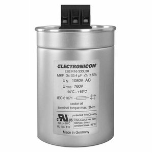 Condensateur Electronicon Mkp E62.C58-102E10 haute tension pour usage industriel - Product Image 3