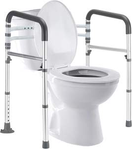 Strumenti di sicurezza per il bagno con struttura di sicurezza per anziani con struttura di sicurezza regolabile in altezza 300 LB pieghevole <span class=keywords><strong>Handicap</strong></span> - Product Image 1
