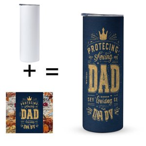 Vaso de acero inoxidable de 20 oz con aislamiento al vacío, diseño de logotipo personalizado, regalo para papá - Product Image 5
