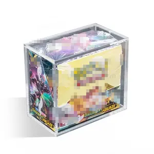 Acrylic Box Manufacturer Custom Pokemon Booster Acrylic Case With Magnetic Lid And UV Protection Custom Size ETB Pokemon Case