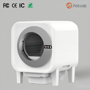 Bac à litière intelligent 65L <span class=keywords><strong>pour</strong></span> chat, nettoyage automatique, suivi de santé, contrô<span class=keywords><strong>le</strong></span> par <span class=keywords><strong>application</strong></span>, système anti-odeurs, design carré, PP ABS, grande capacité - Product Image 1