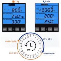 Thermostat de prise de régulateur de température numérique prise EU 220V avec interrupteur de minuterie chauffage refroidissement pour réfrigérateur aquaculture