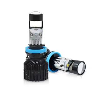 JHS <span class=keywords><strong>precio</strong></span> de fábrica led proyector lámpara 120W 6000K MINI lente impermeable H7 LED faro bombilla 9006 9006 H11 Y9 lente LED faro - Product Image 1