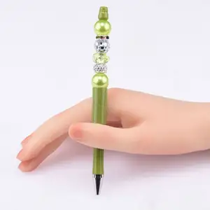 قلم مزدوج قابل للملء سهل الاستخدام قلم بريق سائل سائل طافي فارغ أنبوب إضافة حبة فارغة عبوة 2 حبات حبات معدنية