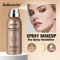 Spray de fond de teint à marque privée, longue tenue, imperméable, fini mat, estompe les pores, lissant, hydratant, couvrance totale