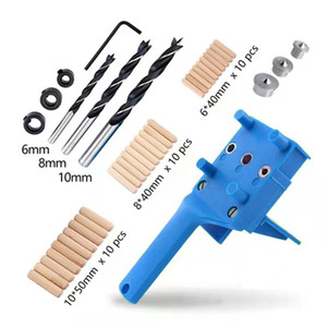 6/8/10mm Hand Held Carpintaria Prancha Conexão Posicionador De Perfuração Dowelling Jig Set - Product Image 1