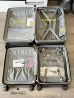 Valise à roulettes moderne ultra-légère en PC avec serrure TSA, grande capacité, extensible, roues silencieuses HINOMOTO