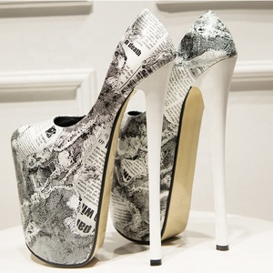 Zapatos de Vestir Personalizados para Mujer con Plataforma Extrema, Talla 47, Zapatos de Tacón de 22 cm para Bailarinas de Pole Dance, Zapatos de Modelo para Pasarela de Desfiles de Moda - Product Image 4