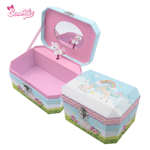 Caja <span class=keywords><strong>de</strong></span> Música <span class=keywords><strong>de</strong></span> Unicornio Arcoíris, Joyero - Organizador Hexagonal <span class=keywords><strong>de</strong></span> Papel con Figura, <span class=keywords><strong>Canciones</strong></span> Personalizadas y Espejo, Regalo Mágico para Niñas - Product Image 1