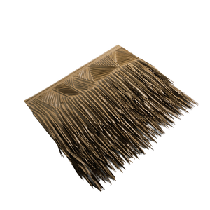 Tuiles de <span class=keywords><strong>toiture</strong></span> décoratives robustes et résistantes aux chocs, faciles à poser, en feuilles de PE, style feuille de palmier, pour toitures de complexes hôteliers - <span class=keywords><strong>Prix</strong></span> de gros - Product Image 1