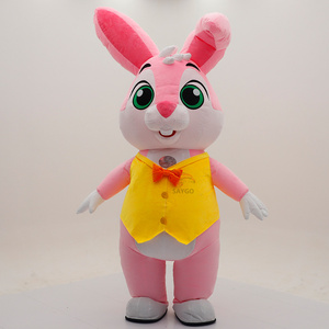 Disfraz Inflable <span class=keywords><strong>de</strong></span> Conejo <span class=keywords><strong>de</strong></span> Granja Personalizado para Pascua, Disfraz <span class=keywords><strong>de</strong></span> Mascota <span class=keywords><strong>de</strong></span> Conejo Rosa para Adultos para Fiestas - Product Image 5