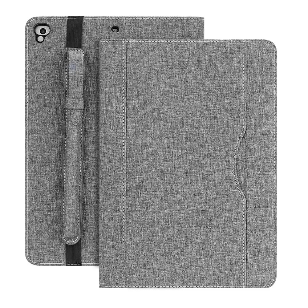 For ipad 9.7 ipad air 1 2 Funda smart case cover with pencil slot , cash clip wallet case book cover style