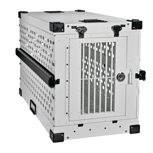 Cage de voyage pliable pour chien de grande taille, en aluminium de haute qualité, avec logo personnalisé, pour berger allemand XL. - Product Image 1