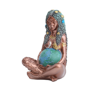 Fête des mères Cristal Cadeaux Spirituel <span class=keywords><strong>Nature</strong></span> Figurines Sculpture <span class=keywords><strong>Mère</strong></span> Terre Statue Résine Artisanat Terre <span class=keywords><strong>Gaia</strong></span> Art Déesse Statue - Product Image 4