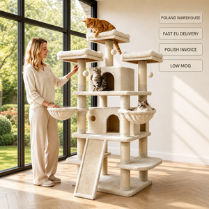 Arbre à chat de 173 cm avec hamac, rampe à gratter en sisal, plusieurs niveaux, livraison rapide UE depuis la Pologne - Product Image 1