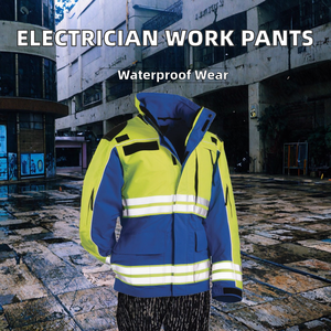 Pantalones de Trabajo para Electricista, Impermeables, Resistentes al Desgaste, Multibolsillos, Alta Visibilidad, Unisex, con Impresión en Relieve, para Colgar Llaves - Product Image 2