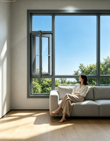 Fenêtre en acier à rupture de pont thermique CJ de haute qualité, style européen moderne, insonorisée, triple vitrage, pour maison passive