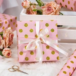 Pink Holographic Dots <b>Wrapping</b> <b>Paper</b> Daily pink dot packaging <b>paper</b> Original customized gift <b>wrapping</b> <b>paper</b> for birthday holiday - Product Image 1