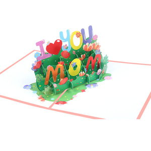 Les fabricants fournissent des cartes de voeux pour la fête des mères I Love You <span class=keywords><strong>Mom</strong></span> Creative 3D <span class=keywords><strong>Pop</strong></span> Up Cards Anniversaire à la mère avec enveloppe - Product Image 4