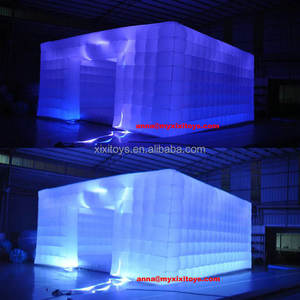 Dôme d'air LED de couleur changeante avec entrée de tunnel, <span class=keywords><strong>grande</strong></span> tente gonflable pour fête, grand igloo gonflable extérieur pour affichage - Product Image 5