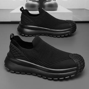 Zapatos Deportivos Transpirables de Moda para Hombre, Zapatos para Caminar con Suela Gruesa, Zapatos para Correr Cómodos, Zapatos Deportivos Ligeros de Punto para Hombre - Product Image 5