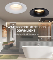 Éclairage de plafond pour salle de bain, 85 mm, en aluminium moulé sous pression, IP65, étanche, encastré